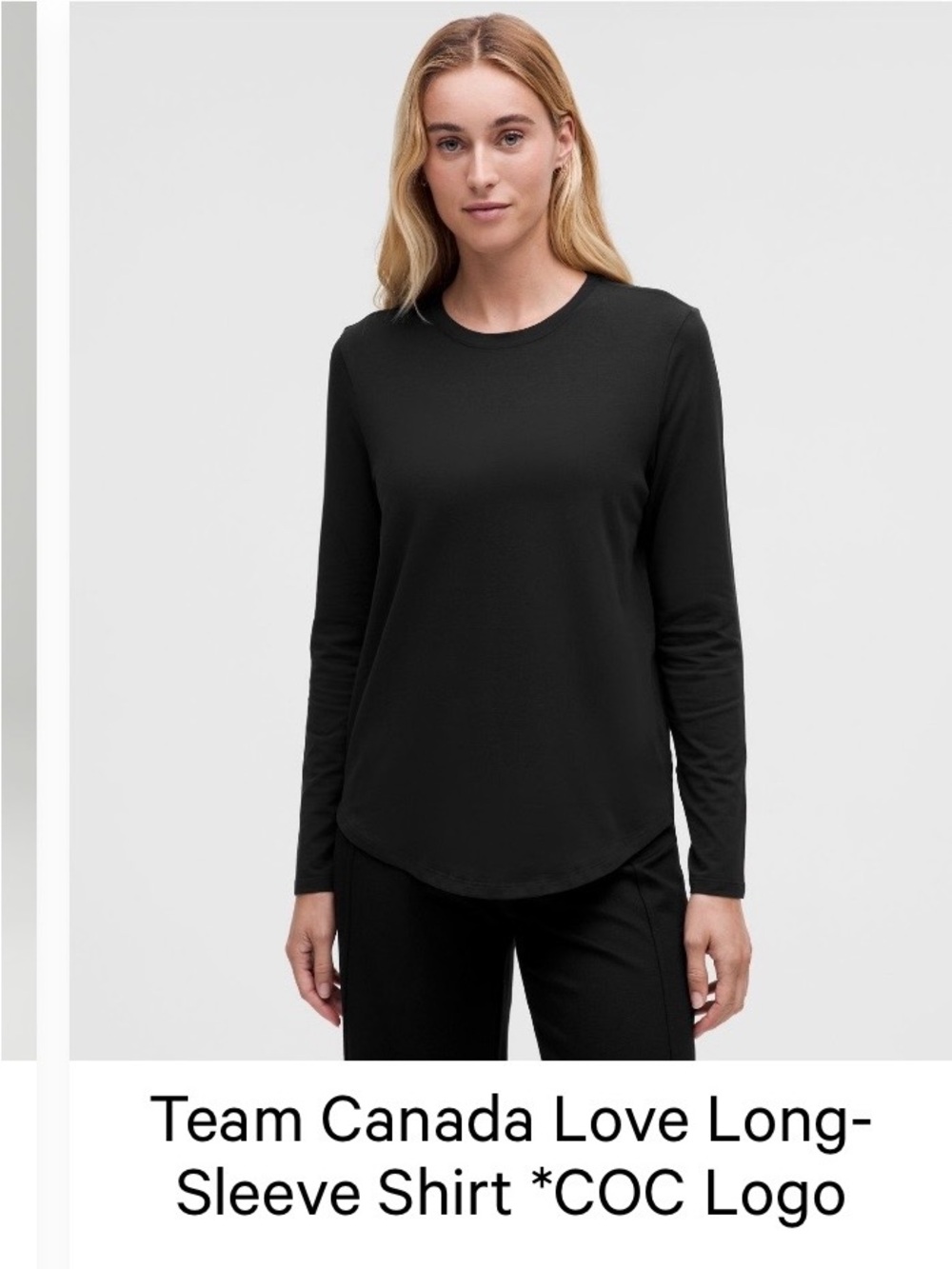 lululemon athletica Black Long-Sleeve Crew Shirt